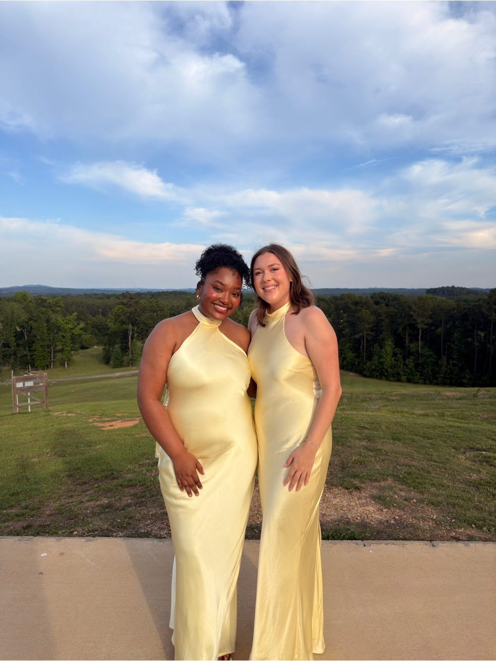 HELLO MOLLY THE CLEO HALTER
SATIN MAXI DRESS YELLOW SIZE LARGE 8 - Picture 7 of 8